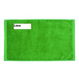 24 Bulk Terry Velour Hand Towels Size 16x27 In Lime