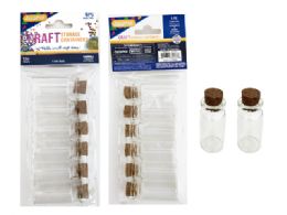 144 Bulk 6 Piece Craft Storage Container Vials With Cork Stoppers