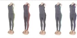 96 Bulk Womens Yoga Top And Capri Set