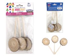 96 Bulk Paint Wood Craft 3-Piece 2.36" Diameter