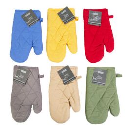 72 Bulk Oven Mitt 6 Assorted Colors Peggable See n2