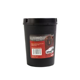 24 Bulk Ashtray Auto Butt Bucket Jumbo W/lid 4dia X 5.3h Upc Label
