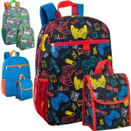 24 Bulk 16 Inch Backpack With Matching Lunch Bag - Boys