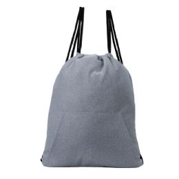 50 Bulk 16 Inch Stretchy Drawstring Wholesale Backpack In Grey