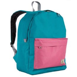 30 Bulk Classic Color Block Backpack In Teal And Marsala