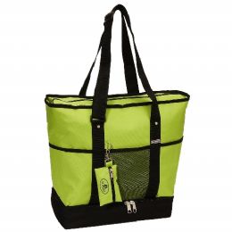 30 Bulk Deluxe Shopping Tote In Lime