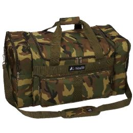 10 Bulk Woodland Camo Duffel Bag