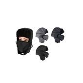 36 Bulk Mens Trapper Hat With Lined Faux Fur, Pull On With Ear Flaps