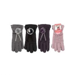 72 Bulk Gloves Women' S Winter Short Wrist Thermal Warm Autumn