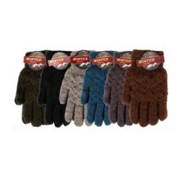 144 Bulk Mens Winter Wear Mock Honeycomb Gloves Pattern