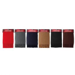 144 Bulk Solid Winter Fleece Scarf 150 X 25 cm