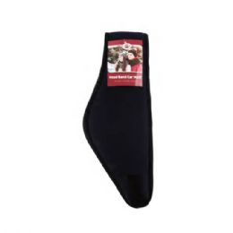 144 Bulk Soft Black Color Winter Fleece Head Band Earmuff