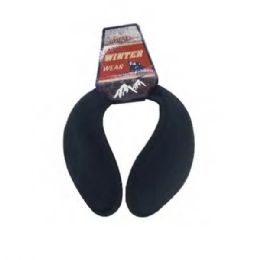144 Bulk Black Color Winter War Super Soft Shot Plush Earmuff