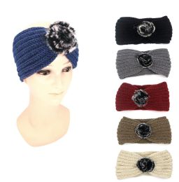 72 Bulk Warm Knit Earmuffs Ladies Winter Pure Color Outdoor Earwarmer