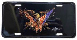 24 Bulk License Plate 2nd Amendment With Eagle And Usa Flag