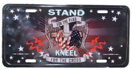 24 Bulk License Plate Stand For The Flag Kneel For The Cross