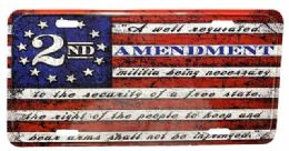24 Bulk License Plate 2nd Amendment