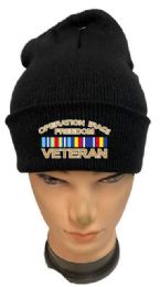 48 Bulk Operation Iraqi Freedom Veteran Black Winter Beanie