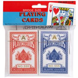 72 Bulk Playing Cards 2-Pk Coated Pbh Bridge Size