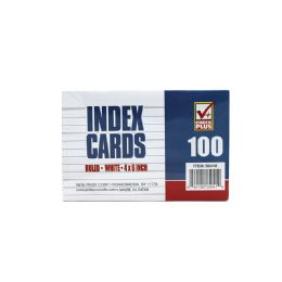 36 Bulk Check Plus Index Cards 4 X 6 In 100 Sheets Ruled White