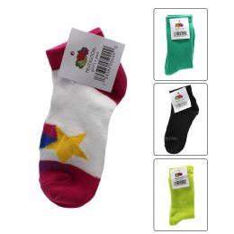 96 Bulk Fruit Of The Loom Girls Socks Assorted Colors/socks