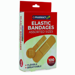 48 Bulk Pharmacy Best Bandages 100 Ct Elastic Assorted Sizes