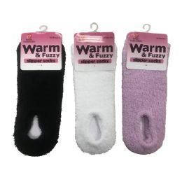 48 Bulk Pride Slipper Socks 1 Pk Super Soft Assorted Colors