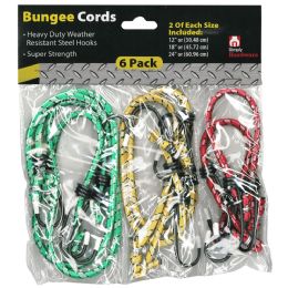 36 Bulk Bungee Bungee Cord Set 6pc 12/18/24in