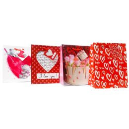 72 Bulk Party Solutions Valentine Gift Bag ( 17.8 X 22.9 X 9.8 Cm) 1 Ct With Pp Handels