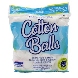 48 Bulk Simply Bodycare Cotton Balls 100 ct
