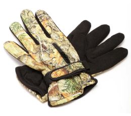 12 Bulk Mens Camo Winter Gloves