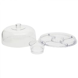 6 Bulk Home Basics MultI-Function Cake Plate, Clear