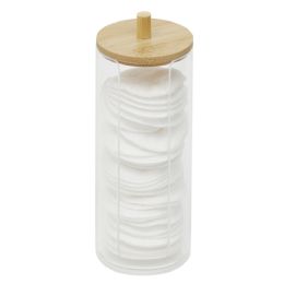 12 Bulk Home Basics Serene Cosmetic Pad Holder With Bamboo Lid
