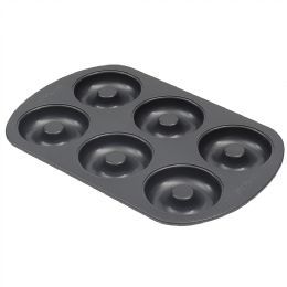 12 Bulk Bakergcos Secret Essentials 6-Cavity NoN-Stick Steel Donut Pan