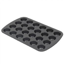 12 Bulk Bakergcos Secret Essentials 24-Cup NoN-Stick Steel Mini Muffin Pan