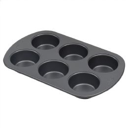 12 Bulk Bakers Secret Essentials 6-Cup Optimum NoN-Stick Steel Muffin Pan