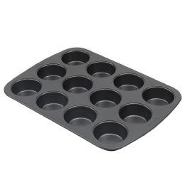 12 Bulk Bakergcos Secret Essentials 12-Cup NoN-Stick Steel Muffin Pan