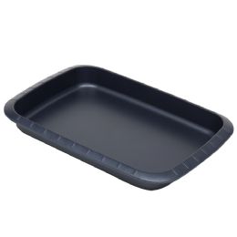 12 Bulk Michael Graves Design Textured NoN-Stick Carbon Steel Shallow Roaster Pan, Indigo