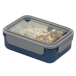 12 Bulk Home Basics Airtight Rectangle Lunch Box, (40 Oz)