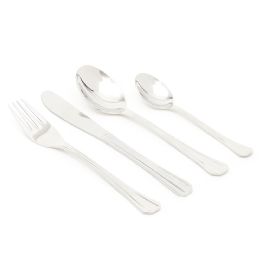 12 Bulk Home Basics Athens 16 Piece Stainless Steel Flatware Set