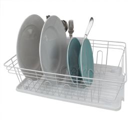 6 Bulk Home Basics 3 Piece Dish Rack, White