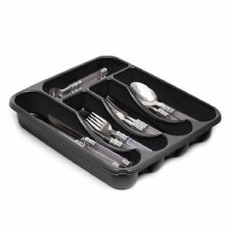 12 Bulk Home Basics 7 Textured Compartment Plastic Cutlery Tray