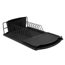 6 Bulk Michael Graves Design Black Finish Steel Wire Compact Dish Rack, Black