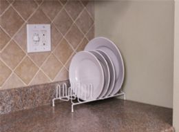 6 Bulk Home Basics Vinyl Coated Steel Plate Rack