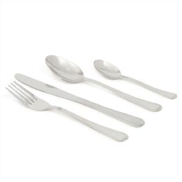 12 Bulk Home Basics Maya 16 Piece Stainless Steel Flatware Set, Silver