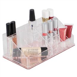 12 Bulk Home Basics Large 16 Compartment Cosmetic Organizer With Rose Bottom