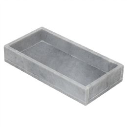 6 Bulk Home Basics Deluxe Marble Vanity Tray, Grey