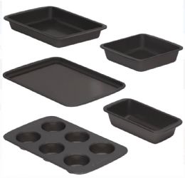 4 Bulk Bakergcos Secret Essentials 5 Piece NoN-Stick Steel Baking Set