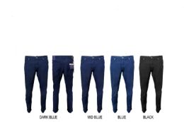 12 Bulk Men's Streatch Denim Jeans In Black