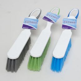 24 Bulk Brush Handled 12.5in 3asst Color Utility Style Cleaning Hangtag